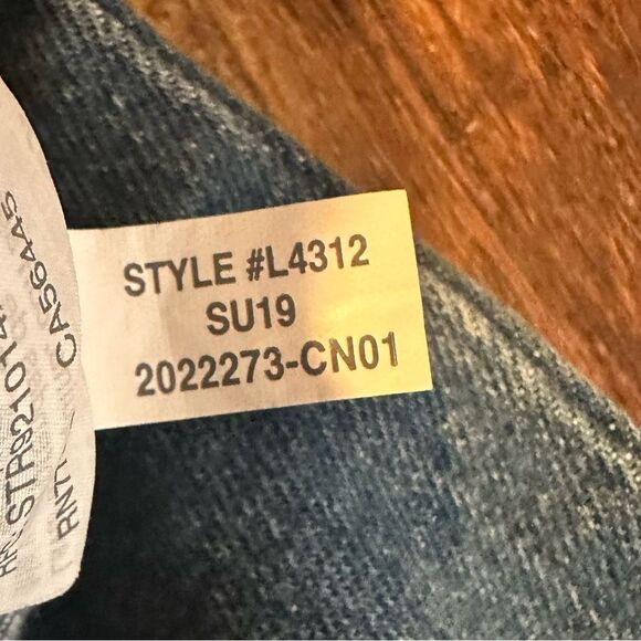 MADEWELL slim cut wide-leg jeans Olympia wash button front size 25 - Picture 8 of 8